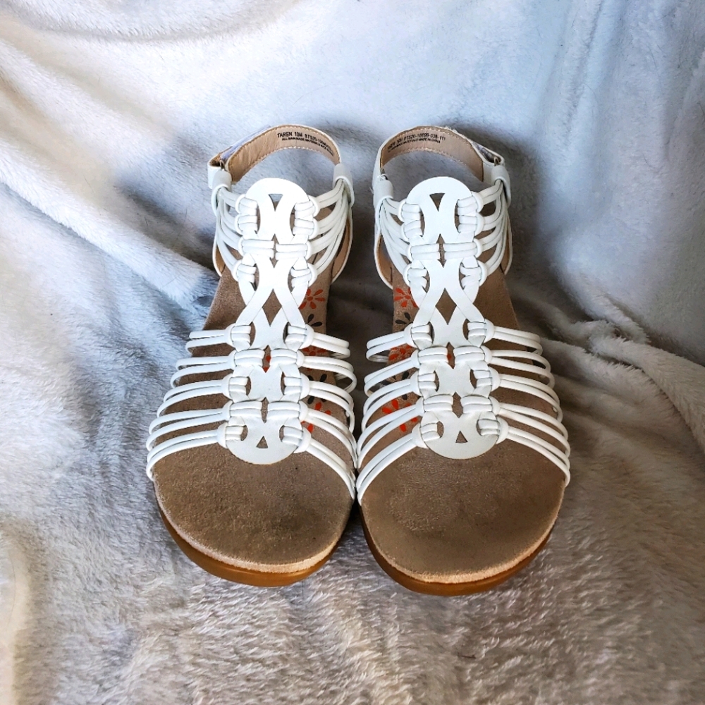 NEW Strappy White Heeled Sandals